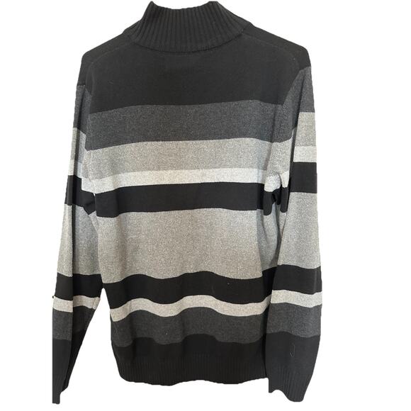 NWT US POLO ASSOCIATION Men’s Quarter Zip Sweater Gray & Black Size Small - Picture 6 of 11